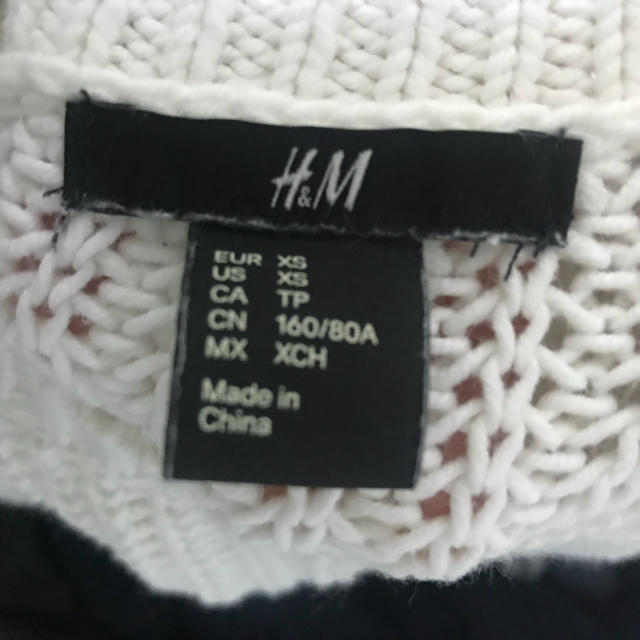 H&M(エイチアンドエム)のSophie様専用 H&M basic knit tops white レディースのトップス(ニット/セーター)の商品写真