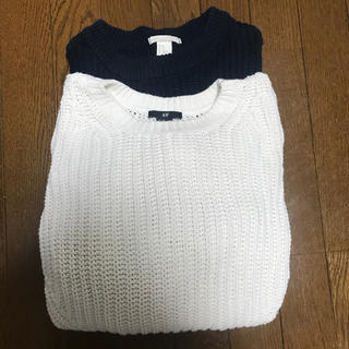 エイチアンドエム(H&M)のSophie様専用 H&M basic knit tops white(ニット/セーター)