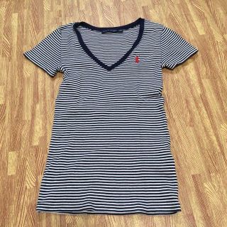 ラルフローレン(Ralph Lauren)のラルフローレン　ボーダーVネックTシャツ(Tシャツ(半袖/袖なし))