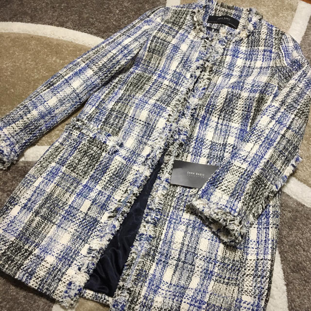 【sale】ZARA ノーカラー ツイードコート♡