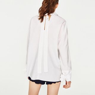 ザラ(ZARA)のZARA バックリボン シャツ(シャツ/ブラウス(長袖/七分))