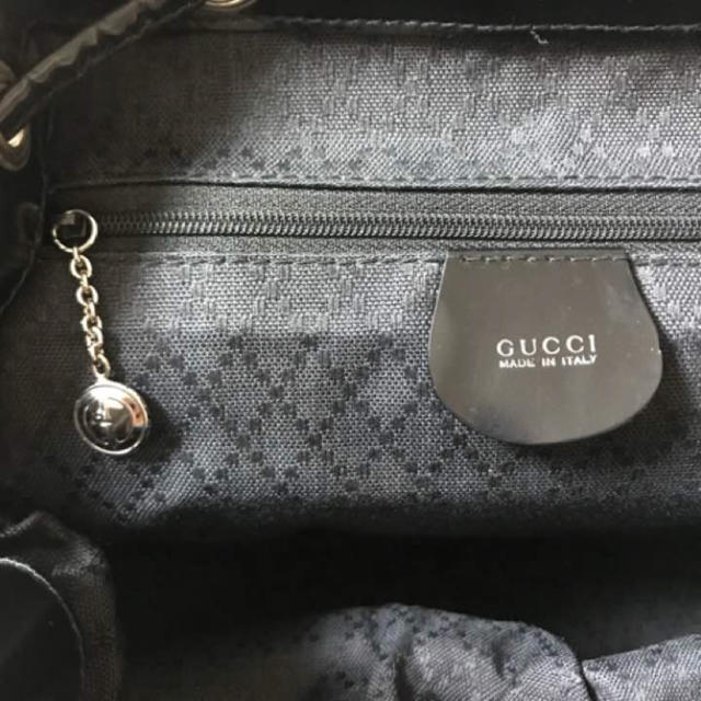 Gucci(グッチ)のGUCCI  バンブー リュック ナイロン×エナメル  レディースのバッグ(リュック/バックパック)の商品写真