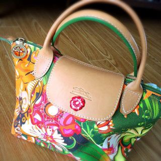 ロンシャン(LONGCHAMP)のロンシャン☆プリントプチバッグ(トートバッグ)