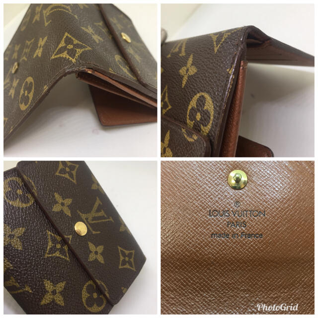 LOUIS VUITTON(ルイヴィトン)の【Louis Vuitton】Ｗホック折り財布★　モノグラム　茶色　ヴィトン レディースのファッション小物(財布)の商品写真