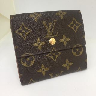 ルイヴィトン(LOUIS VUITTON)の【Louis Vuitton】Ｗホック折り財布★　モノグラム　茶色　ヴィトン(財布)