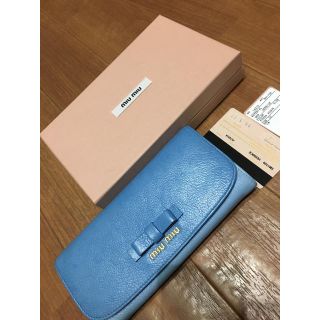 ミュウミュウ(miumiu)のmiumiu ミュウミュウ マドラスバイカラー 長財布(財布)