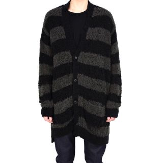 ラッドミュージシャン(LAD MUSICIAN)のLAD MUSICIAN シャギーボーダー ビッグカーディガン 16aw(カーディガン)