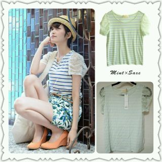 ダブルクローゼット(w closet)の再値下♡wcloset今季レースボーダー(カットソー(半袖/袖なし))