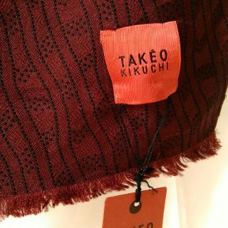 エルメス(Hermes)のTAKEO KIKUCHI  シルク　ストール　ワインレッド　本日お値下げ！(ストール)