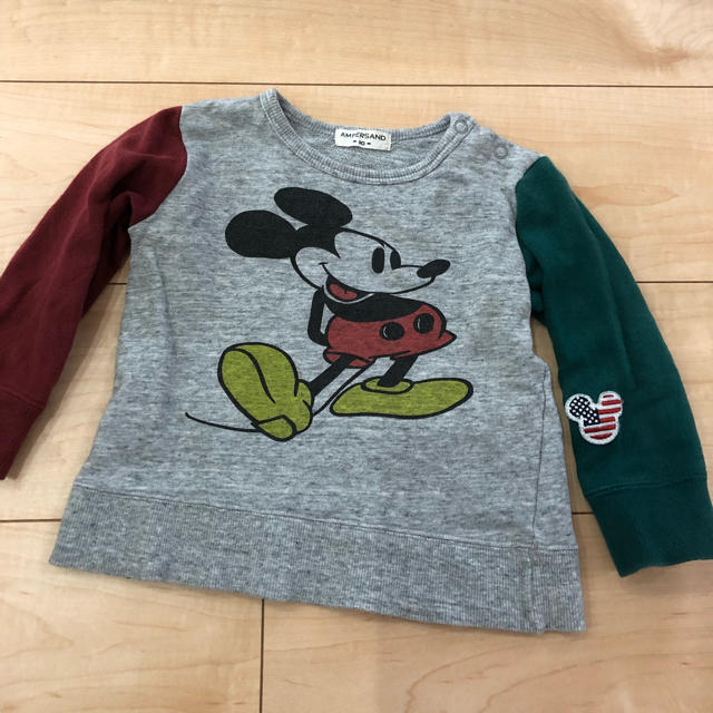 ampersand(アンパサンド)のampersand ミッキートレーナー 90㎝ キッズ/ベビー/マタニティのキッズ服男の子用(90cm~)(Tシャツ/カットソー)の商品写真