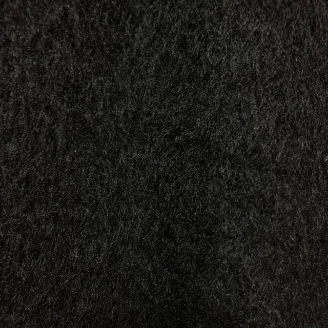 JEANASIS(ジーナシス)の美品 シャギー オーバーコート ブラック レディースのジャケット/アウター(ロングコート)の商品写真