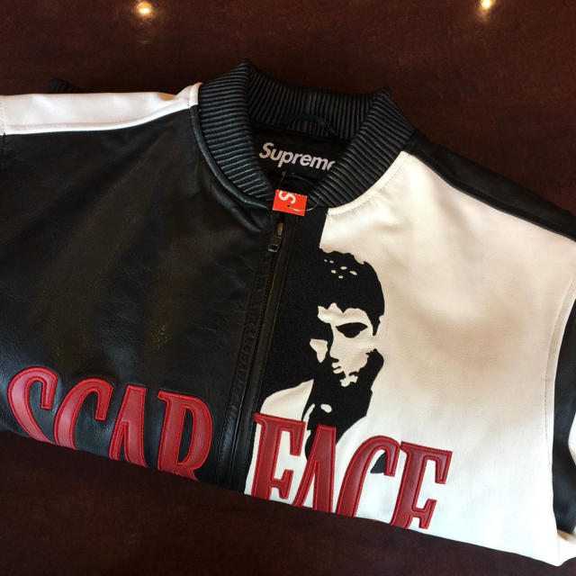 Supreme(シュプリーム)のsupreme Scarface Leather Jacket 黒 S  メンズのジャケット/アウター(レザージャケット)の商品写真