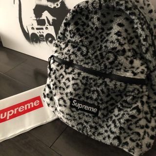 シュプリーム(Supreme)のSupreme Leopard Fleece Backpack ホワイト(バッグパック/リュック)