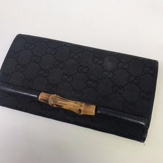 Gucci - グッチ バンブー 長財布 黒の通販 by coco's shop｜グッチ 