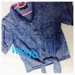 ウィゴー(WEGO)の半袖デニムケミカルシャツ(シャツ/ブラウス(半袖/袖なし))