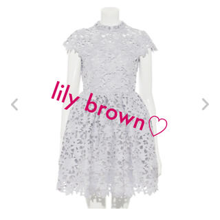 リリーブラウン(Lily Brown)のlily brown レースドレス♡(ひざ丈ワンピース)