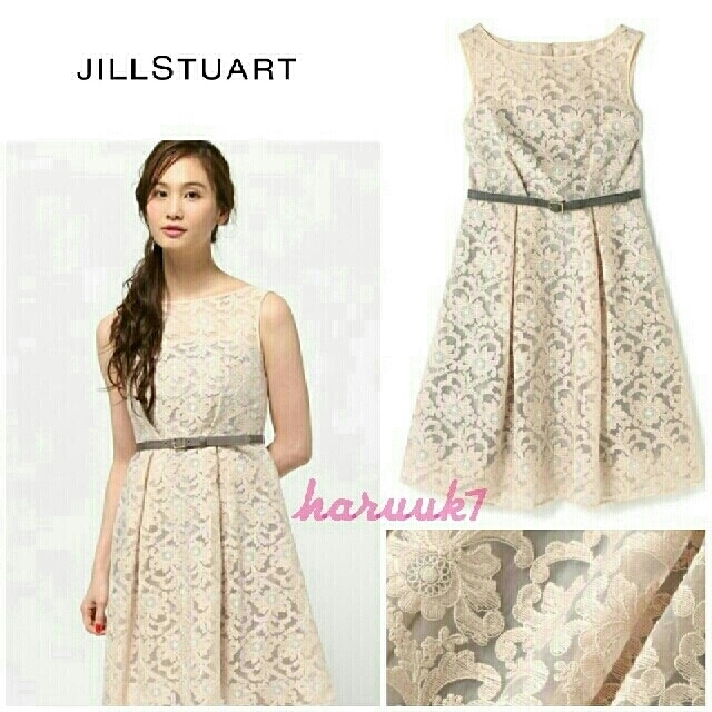 JILLSTUART(ジルスチュアート)の【美品】ジルスチュアート　レースワンピース レディースのワンピース(ひざ丈ワンピース)の商品写真