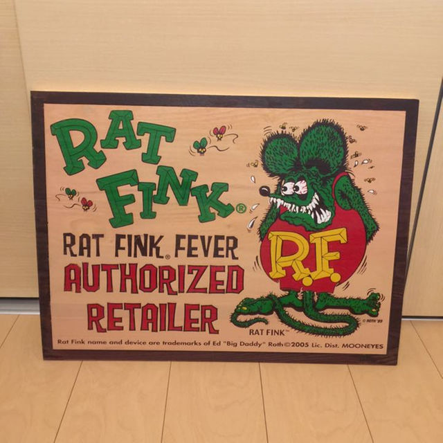 超希少！木製パネル看板 rat fink 大幅値下げ！ エンタメ/ホビーのフィギュア(アメコミ)の商品写真