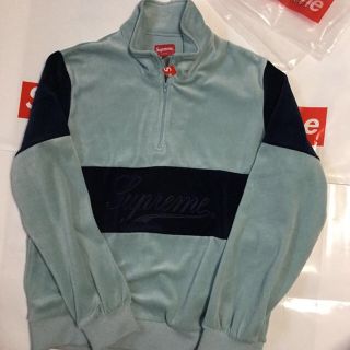 シュプリーム(Supreme)の【送料込】サイズM  Supreme  ベロアハーフジップ(スウェット)