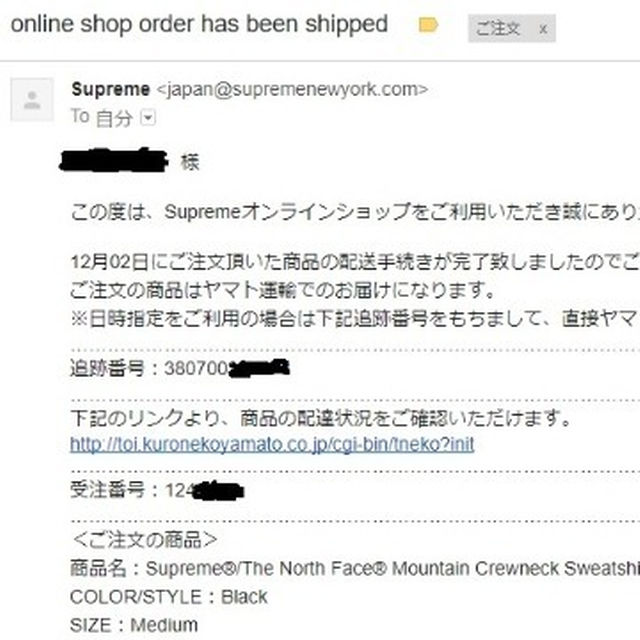 Supreme(シュプリーム)の送込 M Supreme TNF Mountain Crewneck メンズのトップス(スウェット)の商品写真