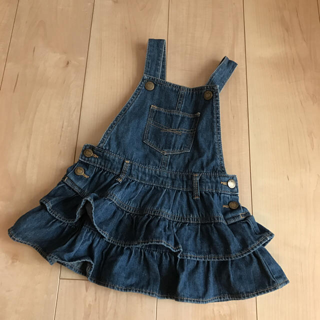 babyGAP(ベビーギャップ)の美品♡babygap   90㎝ デニムワンピース キッズ/ベビー/マタニティのキッズ服女の子用(90cm~)(ワンピース)の商品写真