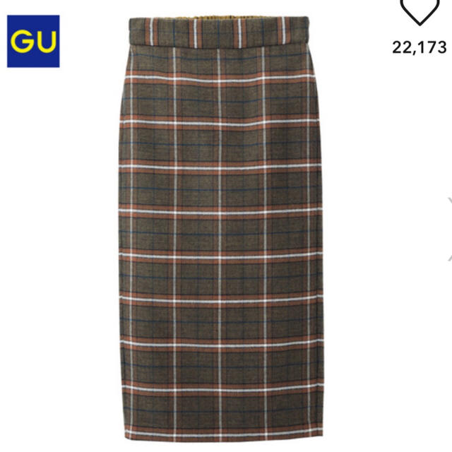 GU(ジーユー)のGU  チェックナローミディスカート  S レディースのスカート(ロングスカート)の商品写真