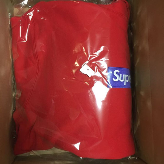 Supreme - M supreme box logo hooded red