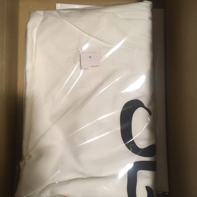 送込 L supreme Arabic logo L/S tee white