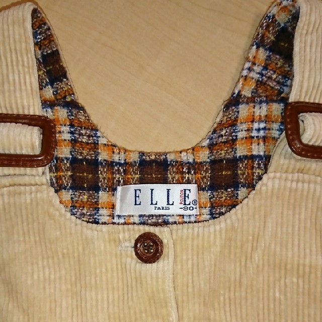 ELLE(エル)の美品 エル ELLE ジャンパースカート 90 コーデュロイ コールテン キッズ/ベビー/マタニティのキッズ服女の子用(90cm~)(ワンピース)の商品写真