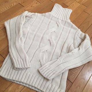 プチバトー(PETIT BATEAU)のプチバトー☆薄ベージュ厚手ニット☆(ニット)