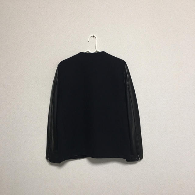 HARE(ハレ)のHARE ノーカラー袖レザーブルゾン メンズのジャケット/アウター(ノーカラージャケット)の商品写真