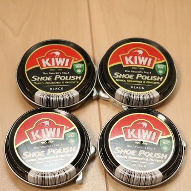 4個セット☆KIWI油性靴クリーム☆黒色☆17.5ml小缶 その他のその他(その他)の商品写真