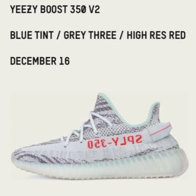 yeezy boost 350 v2 blue tint 新品27