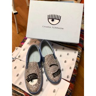 キアラフェラーニ(Chiara Ferragni)の新品 キアラフェラーニ スニーカー グリッター スリッポン おしゃれ イタリア製(スリッポン/モカシン)