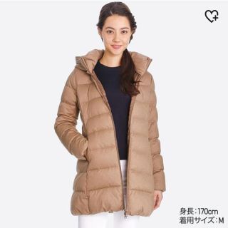 ユニクロ(UNIQLO)のストレッチダウンコート ベージュ💕(ダウンコート)