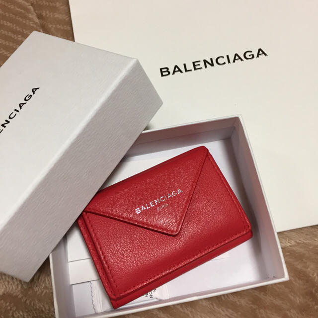 【一部予約販売中】 Balenciaga - Balenciaga ペーパーミニウォレット バレンシアガ 折り財布