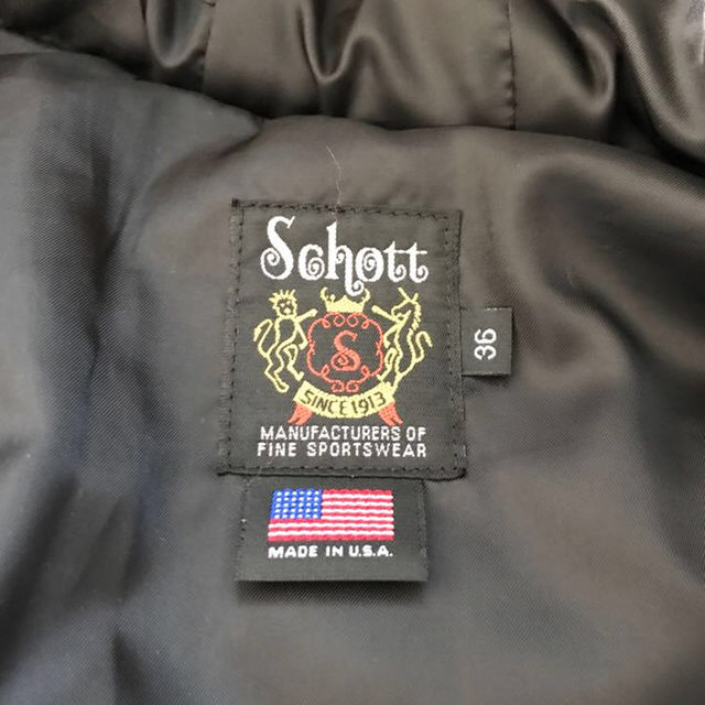 schott(ショット)のschott レザー ダウン ジャケット ショット メンズのジャケット/アウター(ダウンジャケット)の商品写真