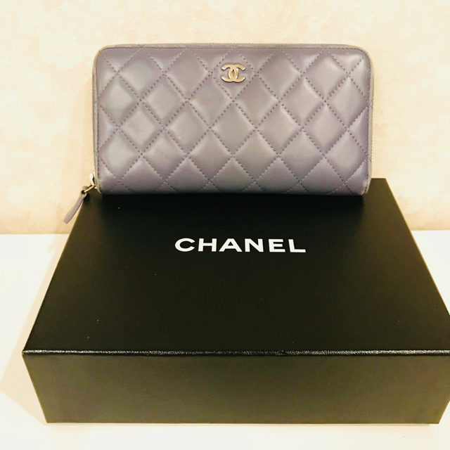 CHANEL(シャネル)のCHANEL シャネル マトラッセ 財布 ウォレット ブルーグレー  レディースのファッション小物(財布)の商品写真