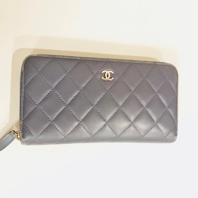 CHANEL(シャネル)のCHANEL シャネル マトラッセ 財布 ウォレット ブルーグレー  レディースのファッション小物(財布)の商品写真