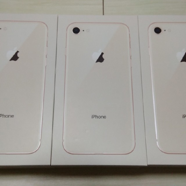 Apple - au iPhone8 64gb 3台セット　ピンク　simロック解除