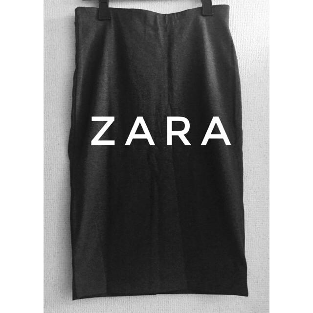 ZARA(ザラ)のZARA【新品】膝丈 タイトスカート グレー Ｓサイズ レディースのスカート(ひざ丈スカート)の商品写真