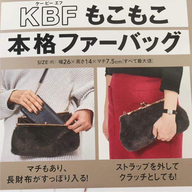 KBF(ケービーエフ)のspring  付録 KBF ファーバッグ レディースのバッグ(ショルダーバッグ)の商品写真