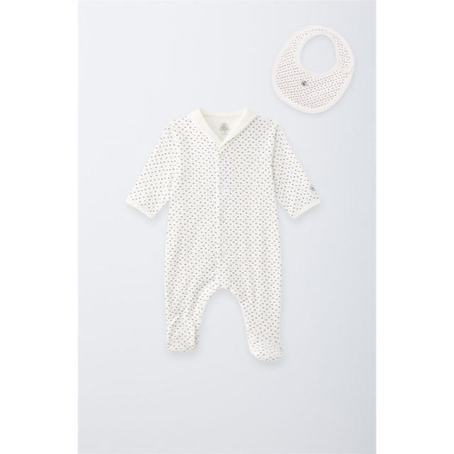 PETIT BATEAU(プチバトー)の【がーみー様専用】プチバトー 6m プリントセーラーカラー前開きロンパース キッズ/ベビー/マタニティのベビー服(~85cm)(ロンパース)の商品写真