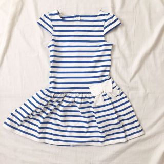 プチバトー(PETIT BATEAU)のくでぃ様専用☆6ans プチバトー マリニエール半袖ワンピース(ワンピース)