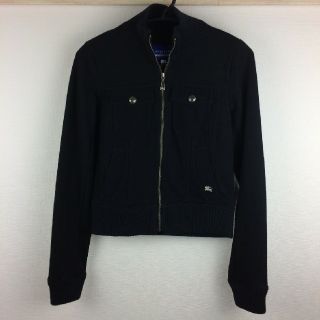 バーバリーブルーレーベル(BURBERRY BLUE LABEL)の美品 BURBERRY BLUE LABEL ジャケット メルトン生地 ブラック(ブルゾン)