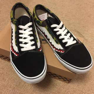 ヴァンズ(VANS)のvans old skool bape シャーク カモフラ  カスタム(スニーカー)