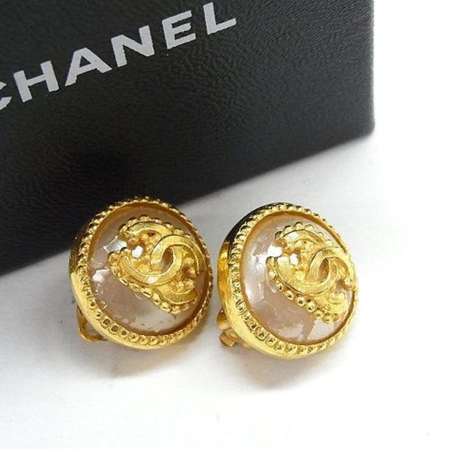 シャネル　CHANEL　ロゴパールゴールドイヤリング　95A　S22240