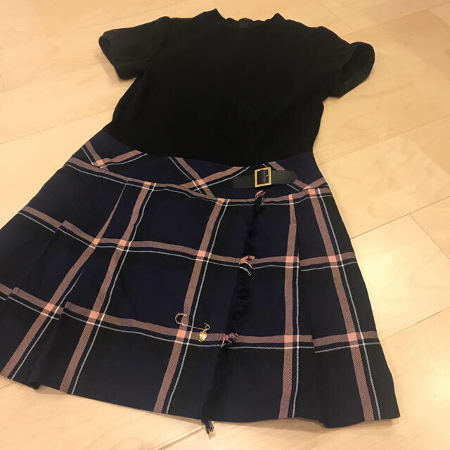 BURBERRY BLUE LABEL(バーバリーブルーレーベル)の希少サイズ♡クレストブリッジドッキングワンピース レディースのワンピース(ひざ丈ワンピース)の商品写真