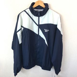 リーボック(Reebok)のデッド 超レア 90s ヴェトモン元ネタ リーボック ナイロンジャケット 紺 L(ナイロンジャケット)