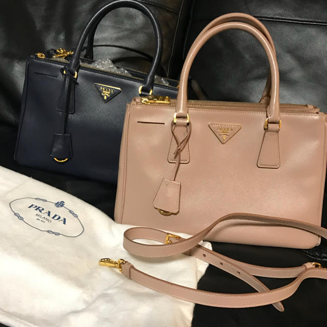 プラダ SAFFIANO LUX ハンドバッグ ピンクベージュ